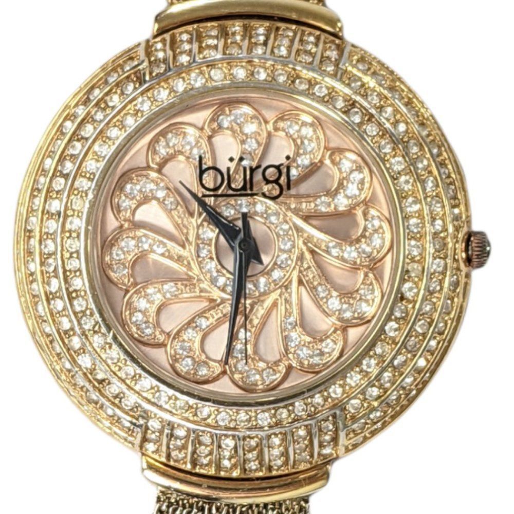 Burgi Crystal Mesh Watch - Picture 2 of 6